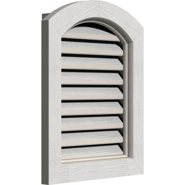 Arch Top Gable Vent, Functional, Western Red Cedar Gable Vent W/ Brick Mould Face Frame, 24W X 34H